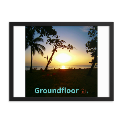 Beautiful Sea View Framed poster with Groundfloor with House Logo