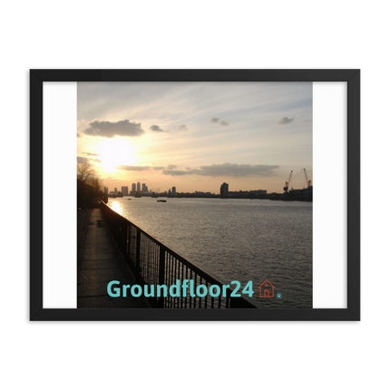 Awesome River View Framed poster with Groundfloor24 with House Logo