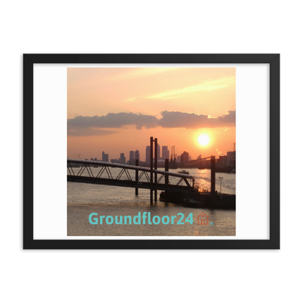 Evening Glow Framed poster with Groundfloor24 with House Logo