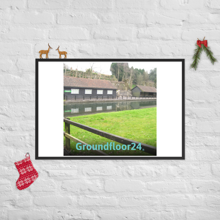 Lakeside Serenity Framed poster with Groundfloor24 without House Logo