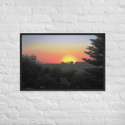 Beautiful Sunset Sinari Framed poster with Groundfloor24 with House Logo