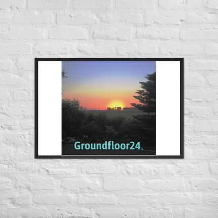 Beautiful Sunset Sinari Framed poster with Groundfloor24 without House Logo