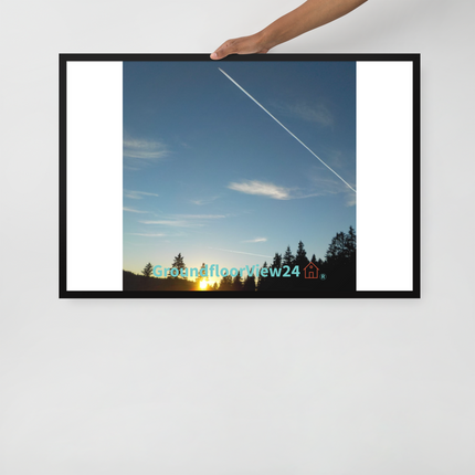 Attractive Sinari Framed poster with groundfloorview24 with House Logo