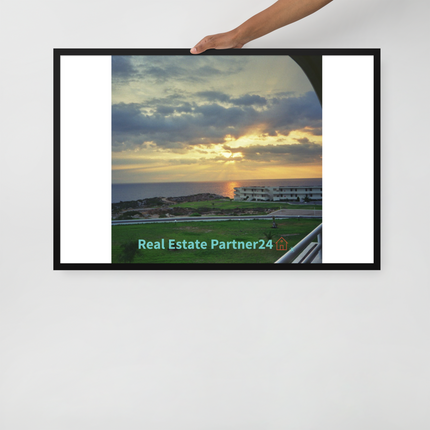 Natural View Framed poster with realestatepartner24 with house Logo