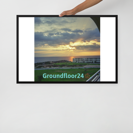 Natural View Framed poster with Groundfloor24 with House Logo
