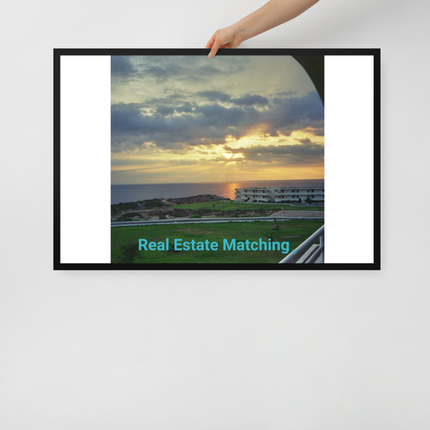 Natural View Framed poster with realestatematching without key Logo