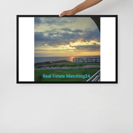 Natural View Framed poster with realestatematching24 without key Logo