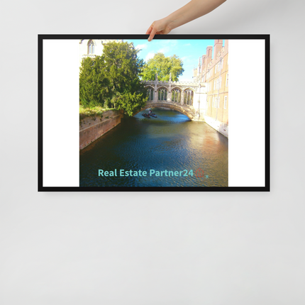Beautiful Canel Framed poster with realestatepartner24 with house Logo