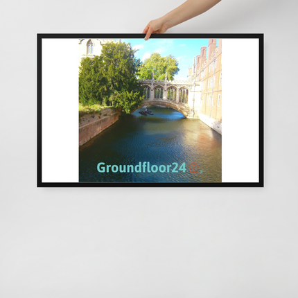 Beautiful Canel Framed poster with Groundfloor24 with House Logo