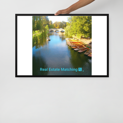 Beautiful Nature Framed poster with realestatematching with key Logo