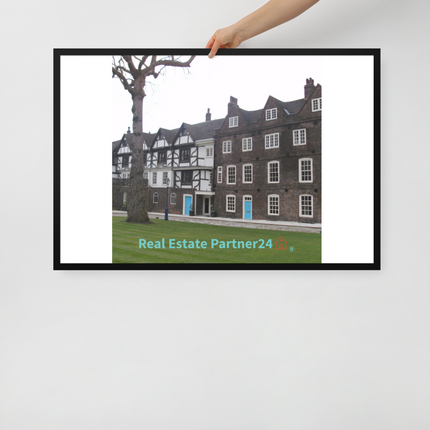 Beautiful Palace Framed poster with realestatepartner24 with house Logo