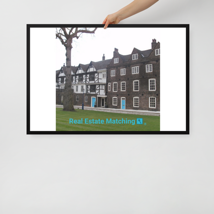 Beautiful Palace Framed poster with realestatematching with key Logo