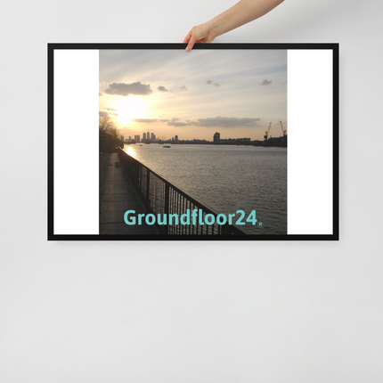 Awesome River View Framed poster with Groundfloor24 without House Logo
