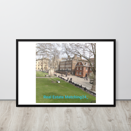 Beautiful Park Framed poster with realestatematching24 without key Logo