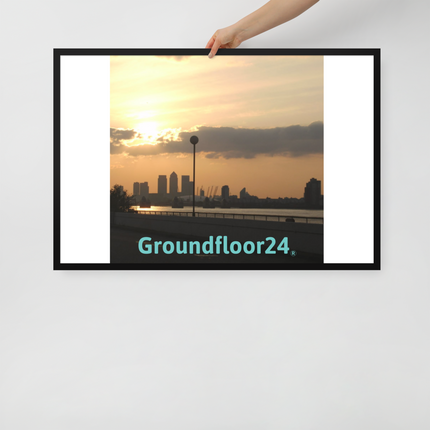 Majestic Sunset Framed poster with Groundfloor24 without House Logo