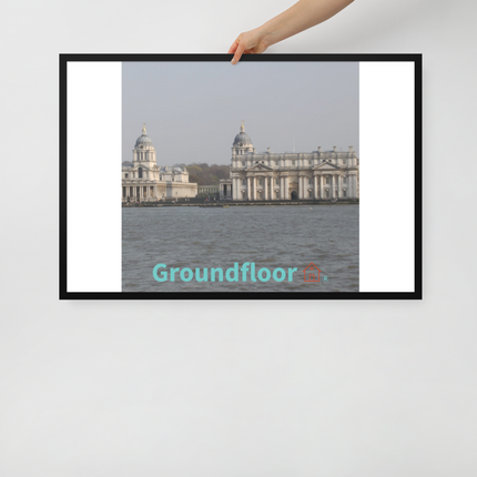 Riverside Beauty Framed poster with Groundfloor with House Logo