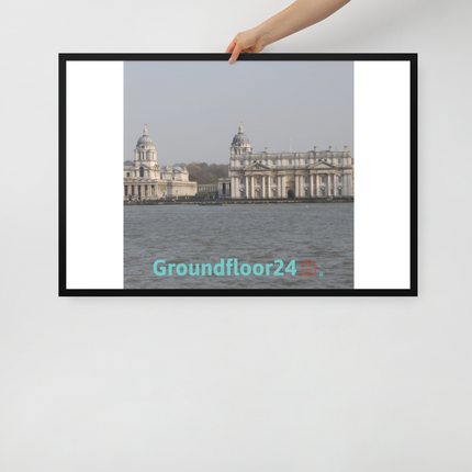 Riverside Beauty Framed poster with Groundfloor24 with House Logo