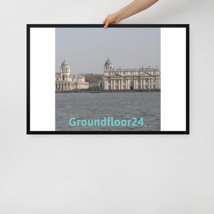 Riverside Beauty Framed poster with Groundfloor24 without House Logo