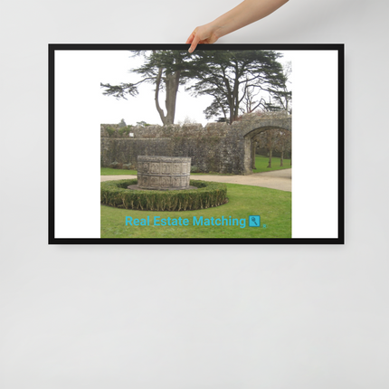 Nature's Wonders Framed poster with realestatematching with key Logo