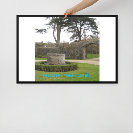 Nature's Wonders Framed poster with realestatematching24 with key Logo