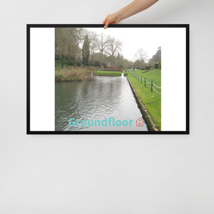 Lakeside Beauty Framed poster with Groundfloor with House Logo