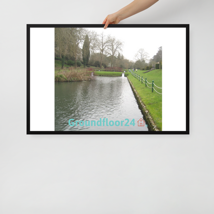 Lakeside Beauty Framed poster with Groundfloor24 with House Logo