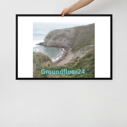 Sea & Hills Framed poster with Groundfloor24 without House Logo