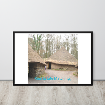 Village Charm Framed poster with realestatematching without key Logo