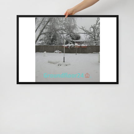 Winter Wonderland Framed poster with Groundfloor24 with House Logo