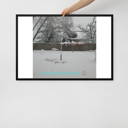 Winter Wonderland Framed poster with groundfloorview24 with House Logo