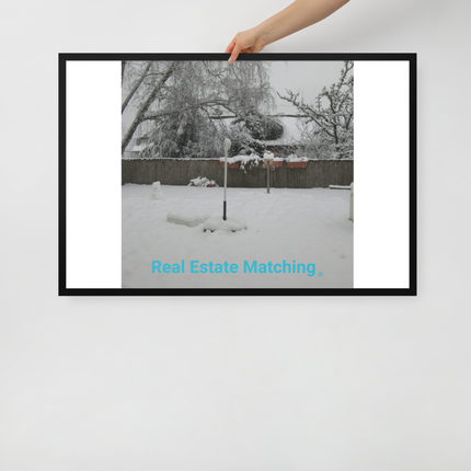 Winter Wonderland Framed poster with realestatematching without key Logo