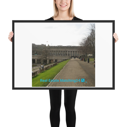 Majestic Palace Framed poster with realestatematching24 with key Logo