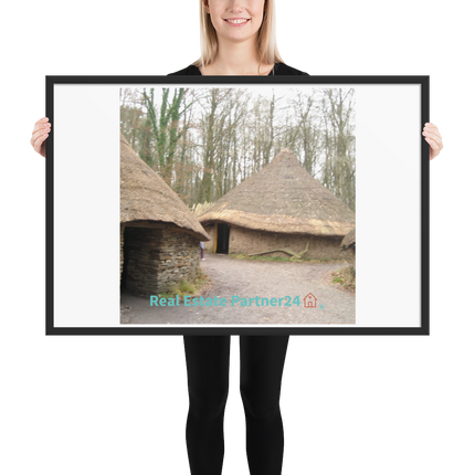 Village Charm Framed poster with realestatepartner24 with house Logo
