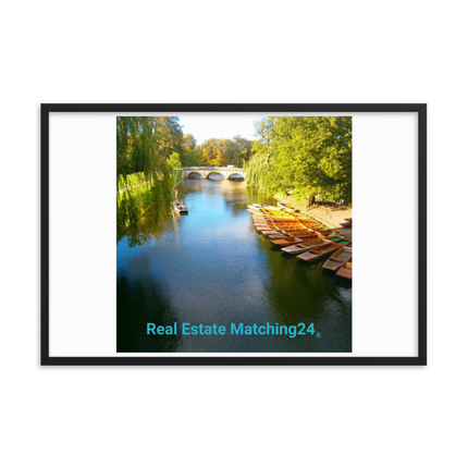 Beautiful Nature Framed poster with realestatematching24 without key Logo