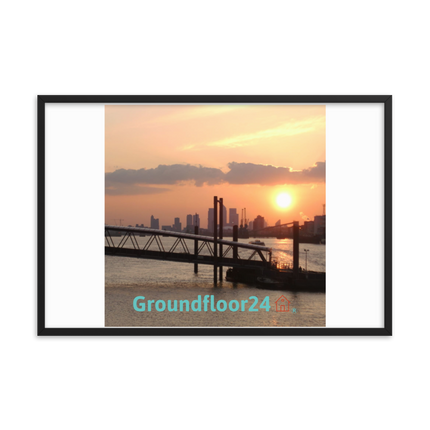 Evening Glow Framed poster with Groundfloor24 with House Logo