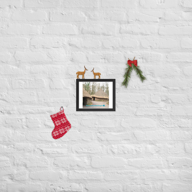 Village Charm Framed poster with realestatematching24 with key Logo