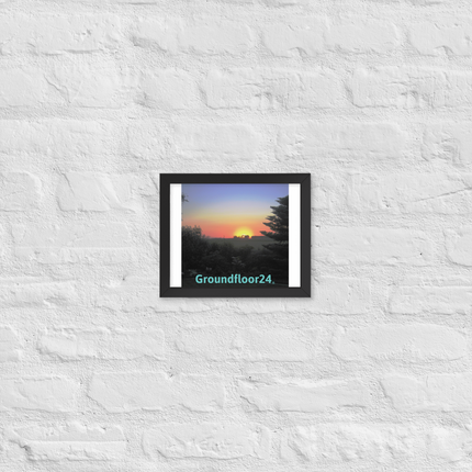 Beautiful Sunset Sinari Framed poster with Groundfloor24 without House Logo