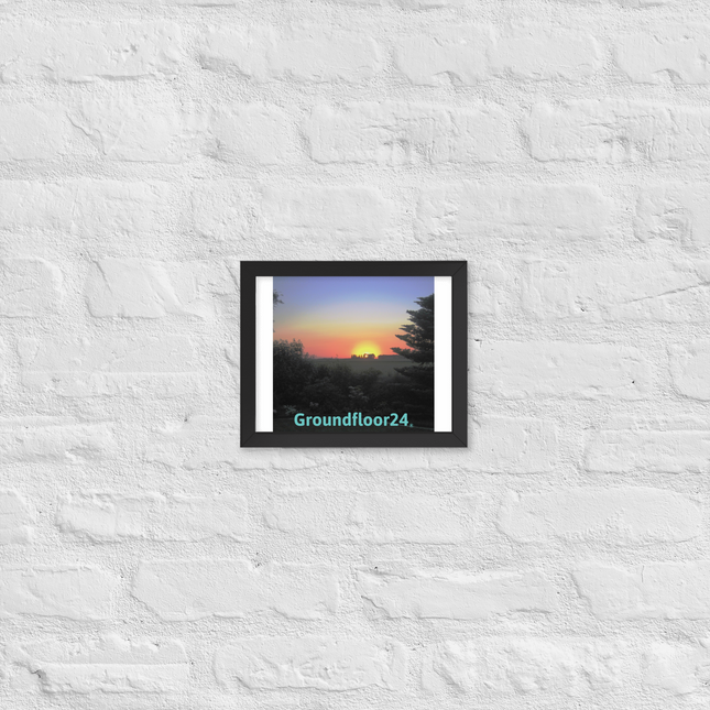 Beautiful Sunset Sinari Framed poster with Groundfloor24 without House Logo