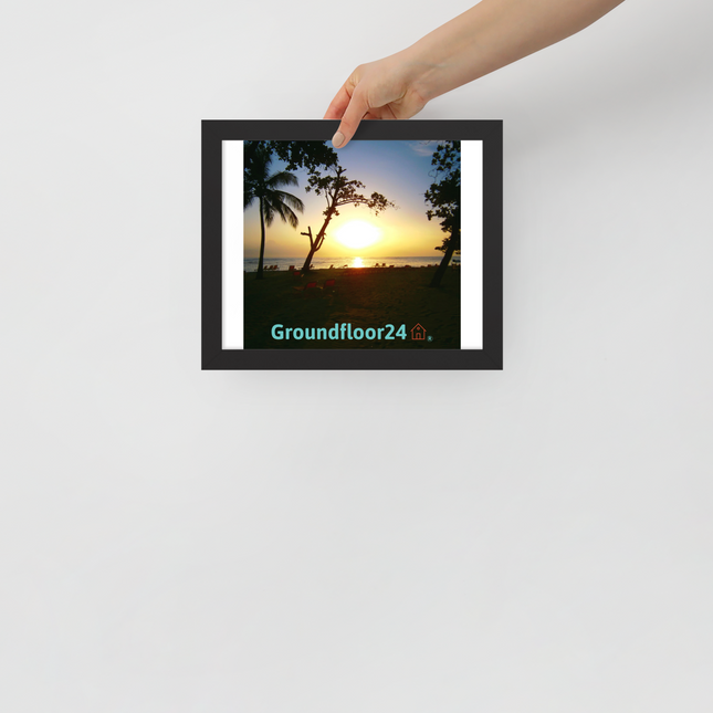 Beautiful Sea View Framed poster with Groundfloor24 without House Logo