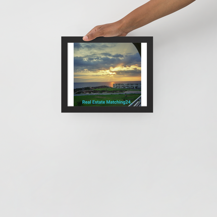 Natural View Framed poster with realestatematching24 without key Logo
