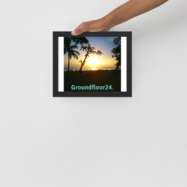 Beautiful Sea View Framed poster with Groundfloor24 without House Logo