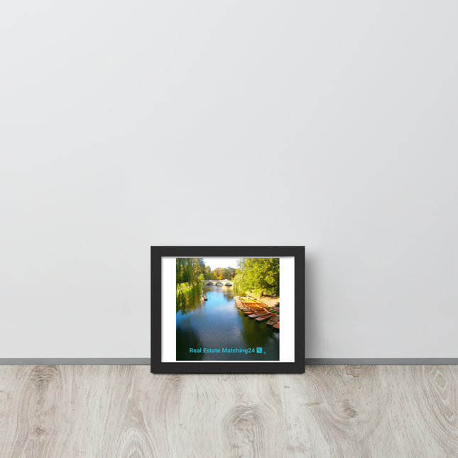 Beautiful Nature Framed poster with realestatematching24 with key Logo