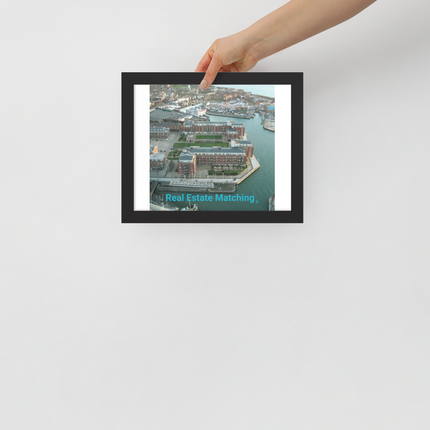 Nice City Framed poster with realestatematching without key Logo