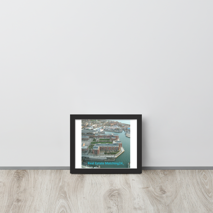 Nice City Framed poster with realestatematching24 without key Logo