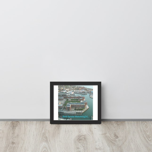 Nice City Framed poster with realestatematching24 without key Logo