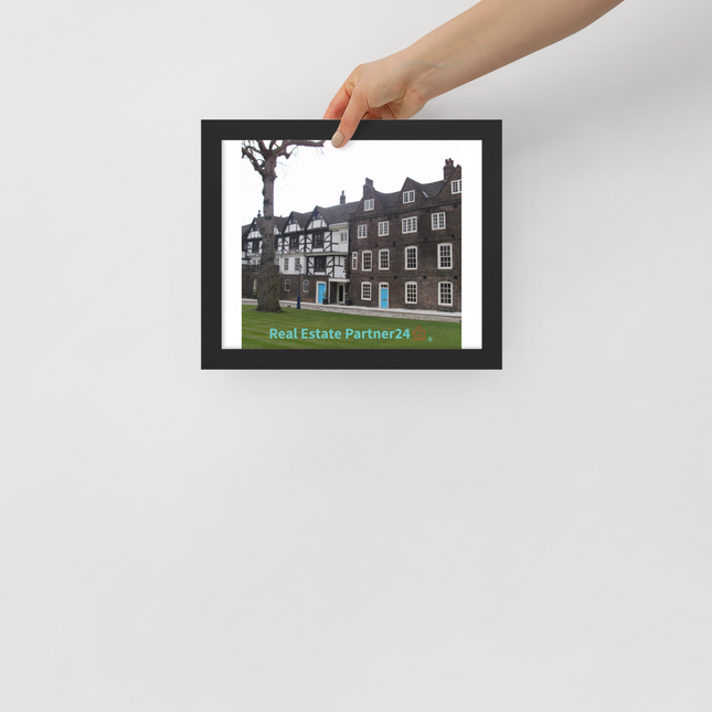 Beautiful Palace Framed poster with realestatepartner24 with house Logo