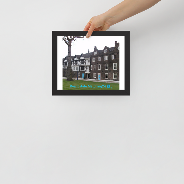 Beautiful Palace Framed poster with realestatematching24 with key Logo