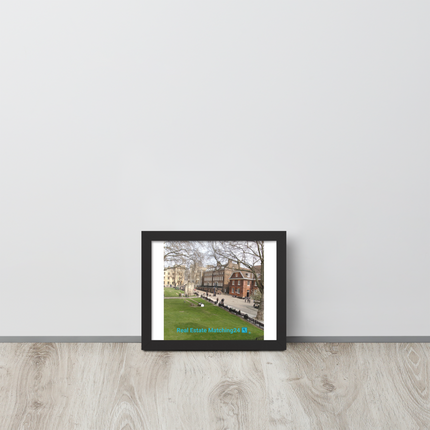Beautiful Park Framed poster with realestatematching24 with key Logo