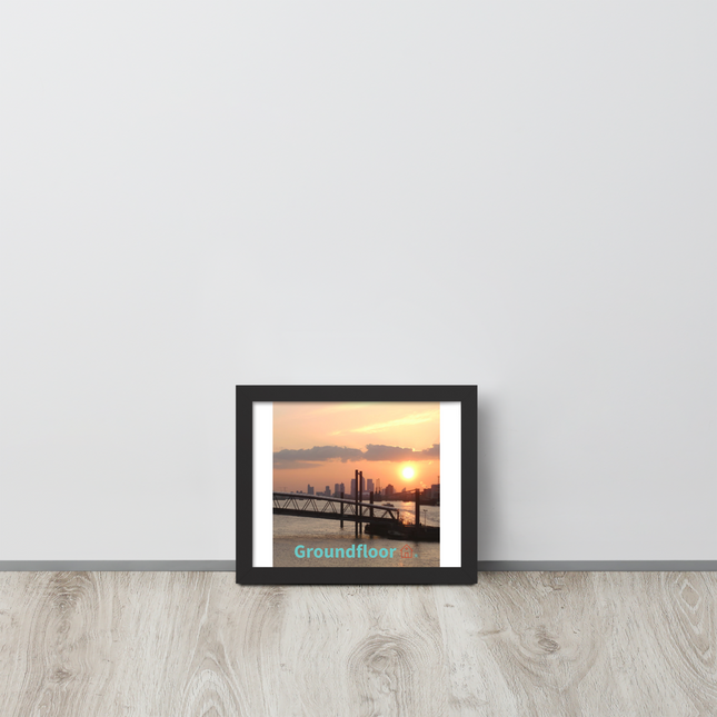 Evening Glow Framed poster with Groundfloor with House Logo