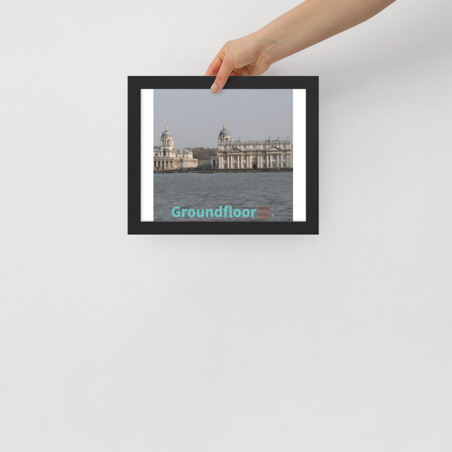 Riverside Beauty Framed poster with Groundfloor with House Logo